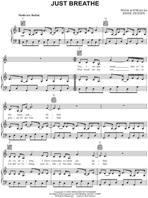 Free Sheet Music Heres To The State Live Eddie Vedder
